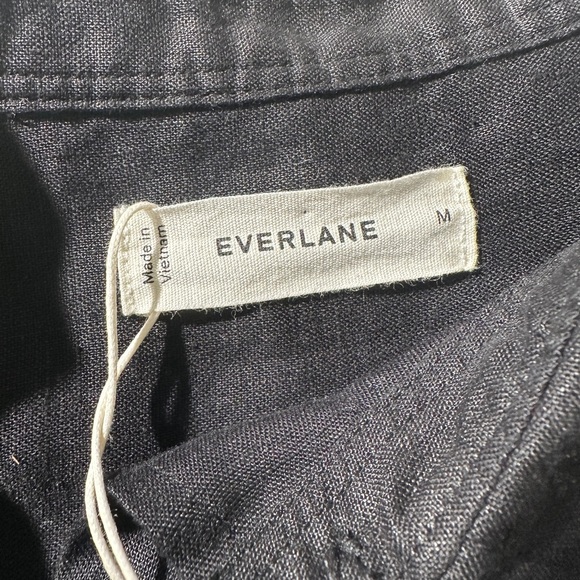 NWT Everlane Black The Daytripper Linen Shirt Dress With Pockets M - Picture 7 of 9